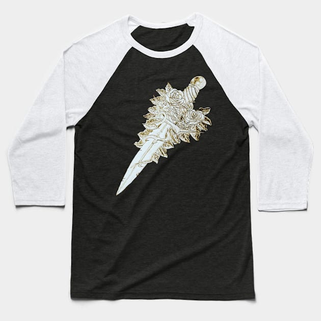 The flower dagger Baseball T-Shirt by Grimspencilart